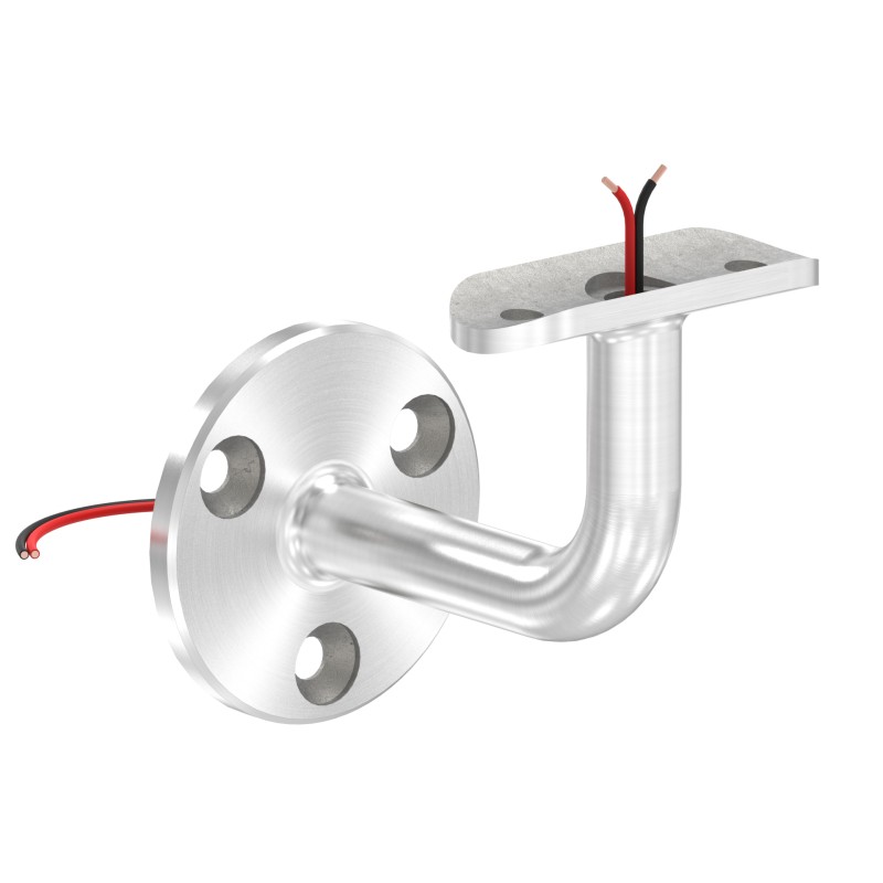 Sostegno corrimano LED Ø42,4 mm in AISI 316 satinato