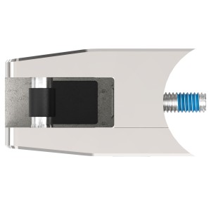 Supporto per vetro mod.04 tubo Ø42,4 AISI 316 lucido