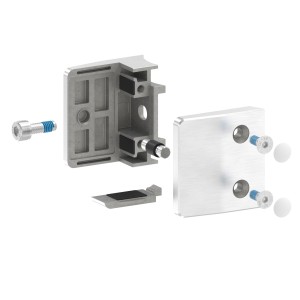 Supporto per vetro mod.04 tubo Ø60,3 mm AISI 316