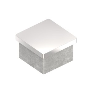 Tappo per tubo 40x40x2 mm AISI 316 lucido