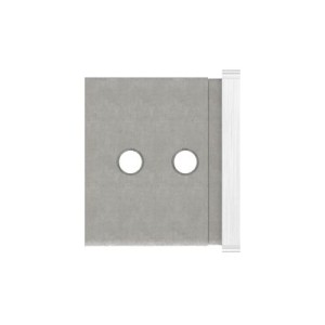 Terminale testa diritta per tubo quadro AISI 304 sat.