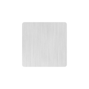 Terminale testa diritta per tubo quadro AISI 304 sat.