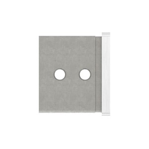 Terminale testa diritta per tubo quadro AISI 304 sat.