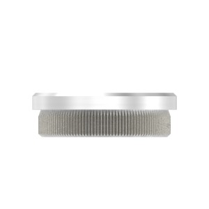 Terminale piatto pieno Ø25x2 mm AISI 304 satinato