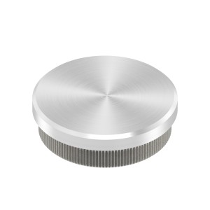Terminale piatto pieno per tubo 26,9x2 mm AISI 304