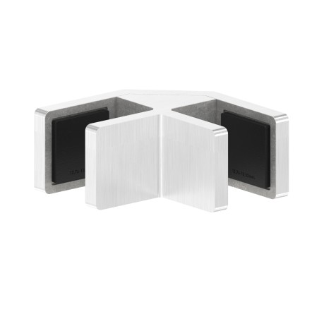 Allineatore vetro 90° AISI 304 satinato per vetro 12,76-13,52mm