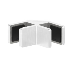 Allineatore vetro 90° AISI 304 satinato per vetro 12,76-13,52mm