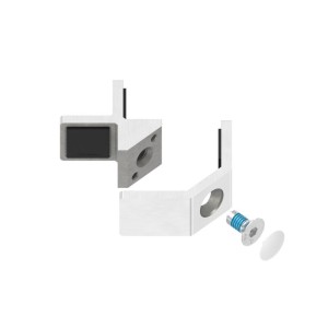 Allineatore vetro 90° AISI 316 satinato per vetro 12,76-13,52mm