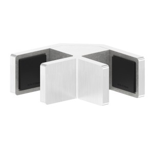 Allineatore vetro 90° AISI 316 satinato per vetro 17 mm