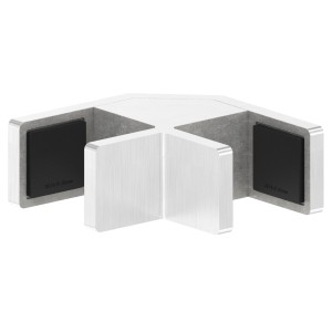 Allineatore vetro 90° AISI 316 satinato per 21,52 mm