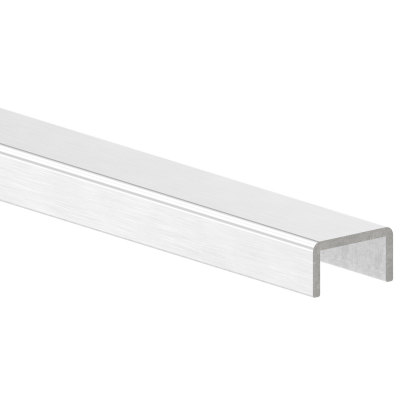 Profilo coprispigolo Type ID vetro 8+8 alluminio inox