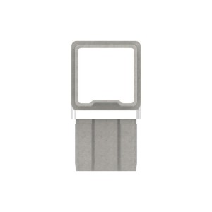 Raccordo a T per tubo quadro 30x30x2 mm AISI 316 sat.