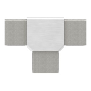Raccordo a T per tubo quadro 30x30x2 mm AISI 316 sat.