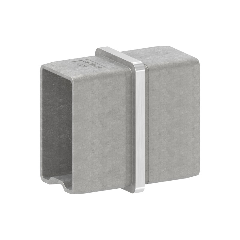 Raccordo diritto per tubo 50x30x2 mm AISI 316 satinato