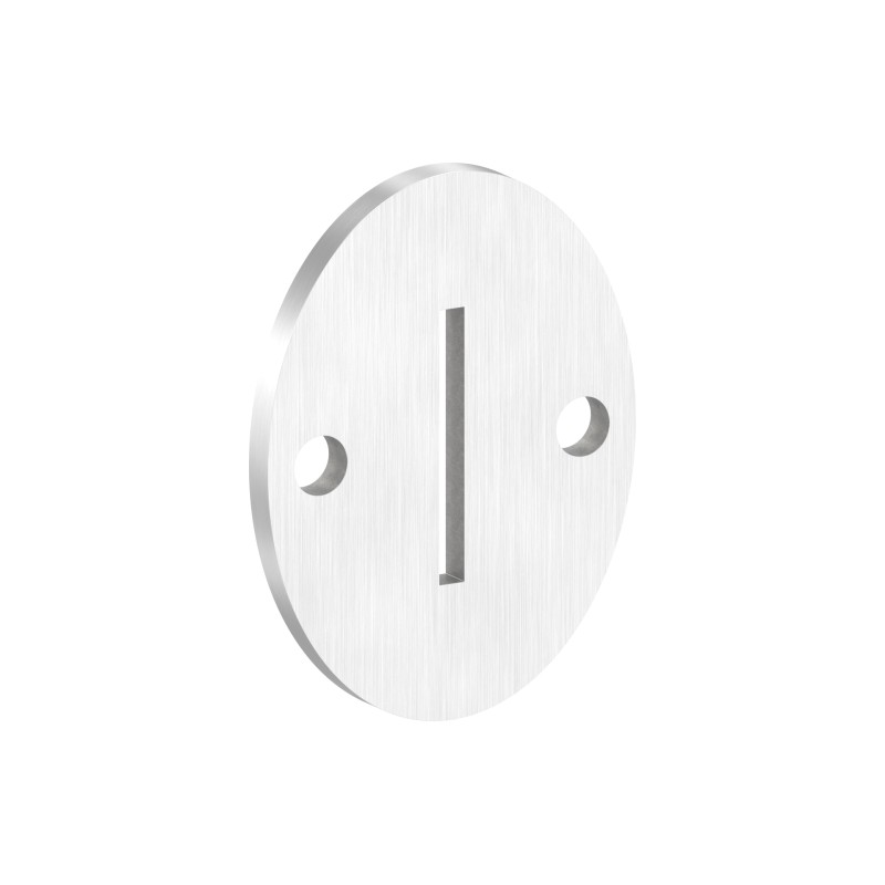 Piastra ancoraggio laterale ovale AISI 316 120x90x8mm