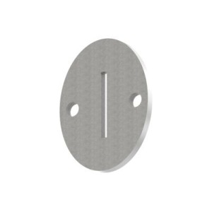 Piastra ancoraggio laterale ovale AISI 316 120x90x8mm