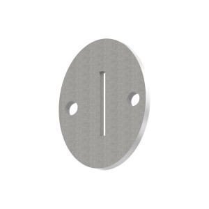 Piastra ancoraggio laterale ovale AISI 316 120x90x8mm