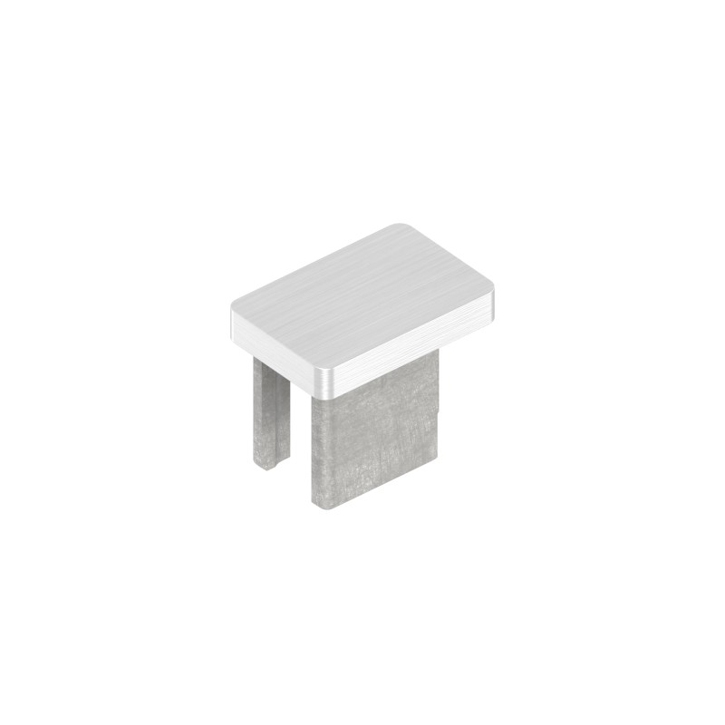 Tappo per tubo 30x20x2 mm AISI 304 satinato