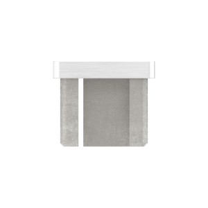 Tappo per tubo 30x20x2 mm AISI 304 satinato
