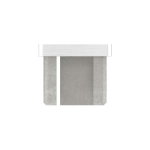 Tappo per tubo 30x20x2 mm AISI 304 satinato