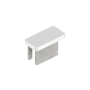 Tappo per tubo 40x20x2 mm inox AISI 304 satinato
