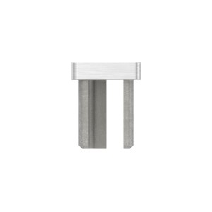 Tappo per tubo 40x20x2 mm inox AISI 304 satinato