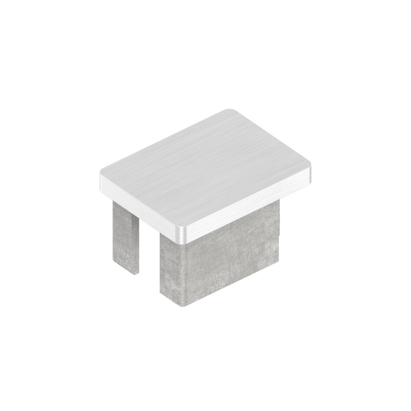 Tappo per tubo 40x30x2 mm AISI 304 satinato