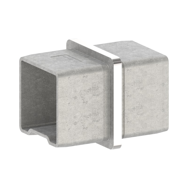 Raccordo diritto tubo 40x40x2 mm in AISI 316 lucido