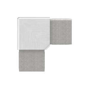 Raccordo a 90° per tubo 30x30x2 mm AISI 316 sat.