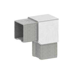 Raccordo a 90° per tubo 30x30x2 mm AISI 316 sat.