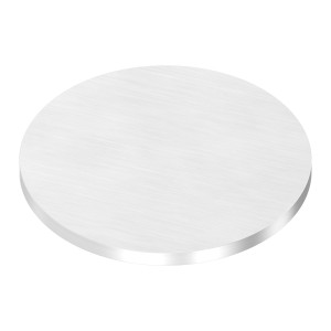 Piastra tagliata laser Ø70x4 mm AISI 304 satinato