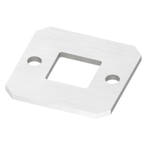 Piastra a pavimento 100x100x6 AISI 304 per tubo 30x30