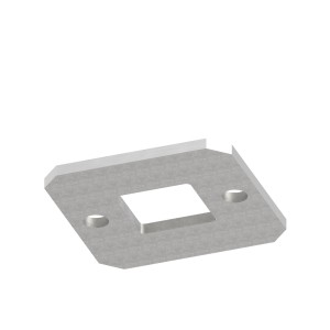 Piastra a pavimento per tubo 50x50 AISI 304 grezza