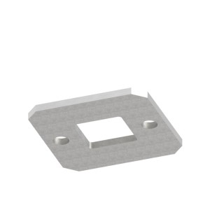 Piastra a pavimento 120x120 AISI 316 per tubo 60x60