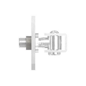 Cardine regolabile M12 AISI 316 satinato con piastra