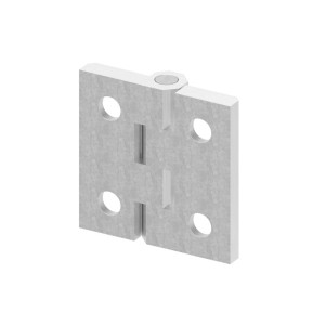 Cerniera 60x60 mm AISI 316 satinato con fori M8