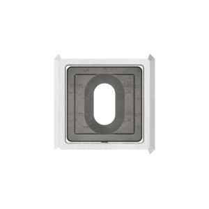 Raccordo tubo quadro 30x30 con attacco a muro AISI 304