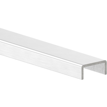 Profilo coprispigolo Type ID vetro 10+10 alluminio inox