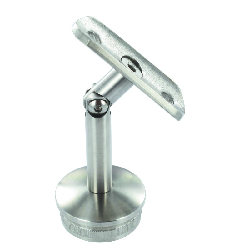 Supporto per corrimano snodabile per tubo d. 42,4 aisi 304 
