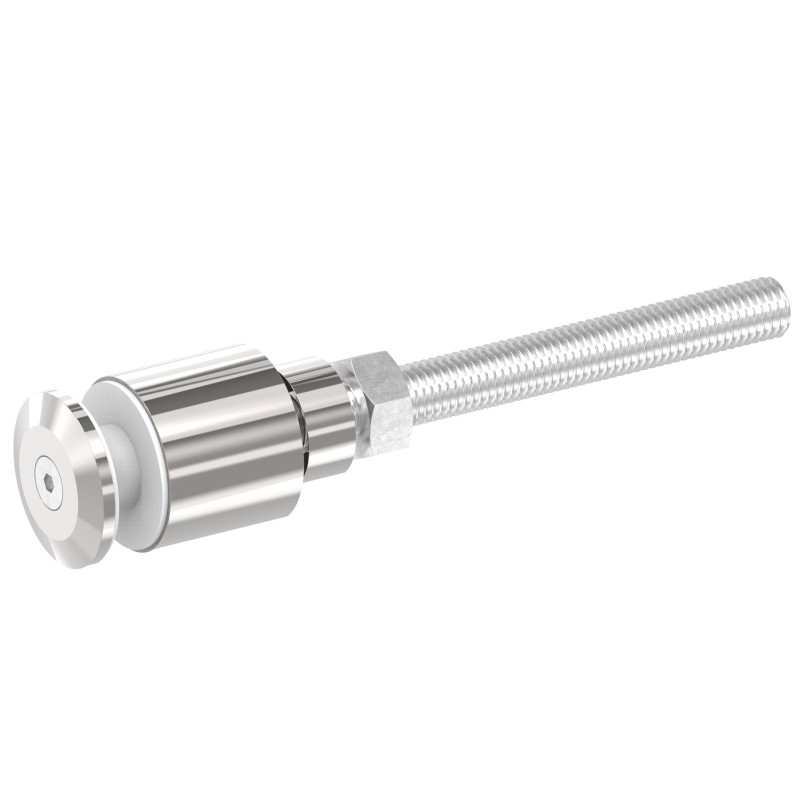 Vite fermavetro Ø40 AISI 316 lucido con barra M14