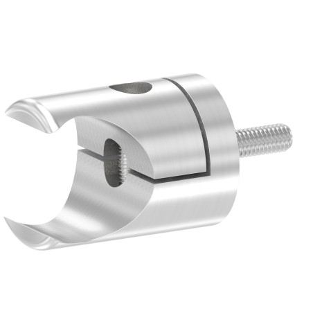 Supporto profilo lamiera tonda foro 26,9 mm AISI 304