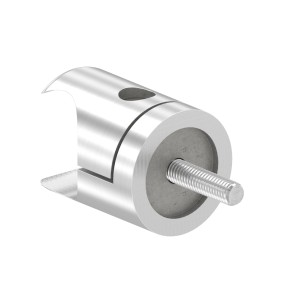 Supporto profilo lamiera tonda foro 26,9 mm AISI 304