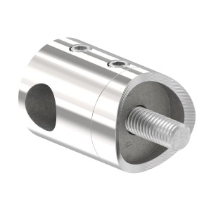 Supporto per tondino 10 mm per tubo 42,4 mm AISI 316