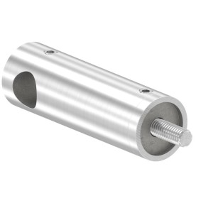 Supporto per tondino lungo Ø12 AISI 316 satinato