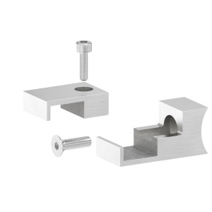 Supporto profilo lamiera 20x20 per tubo 42,4 AISI 304