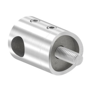 Supporto per tondino 10 mm per tubo 48,3 mm AISI 304