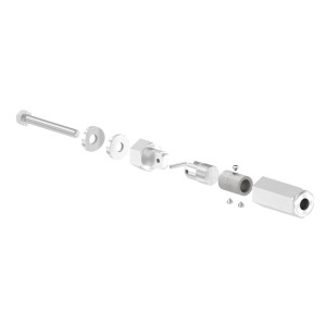 Terminale per fune Ø8mm con snodo in AISI 304