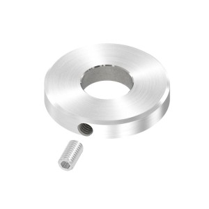 Piastra di copertura Ø30x5 mm AISI 304 satinato