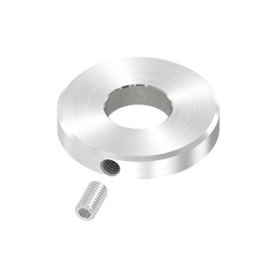 Piastra di copertura Ø30x5 mm AISI 304 satinato