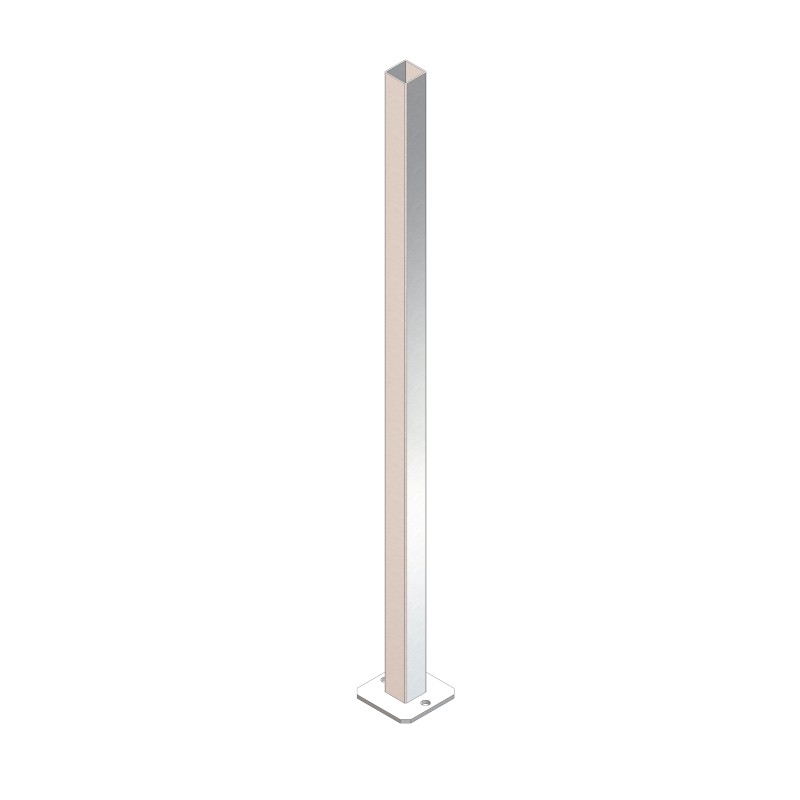 Montante quadro 40x40x2mm L 1200mm AISI 316 sat (IN102-224-04)